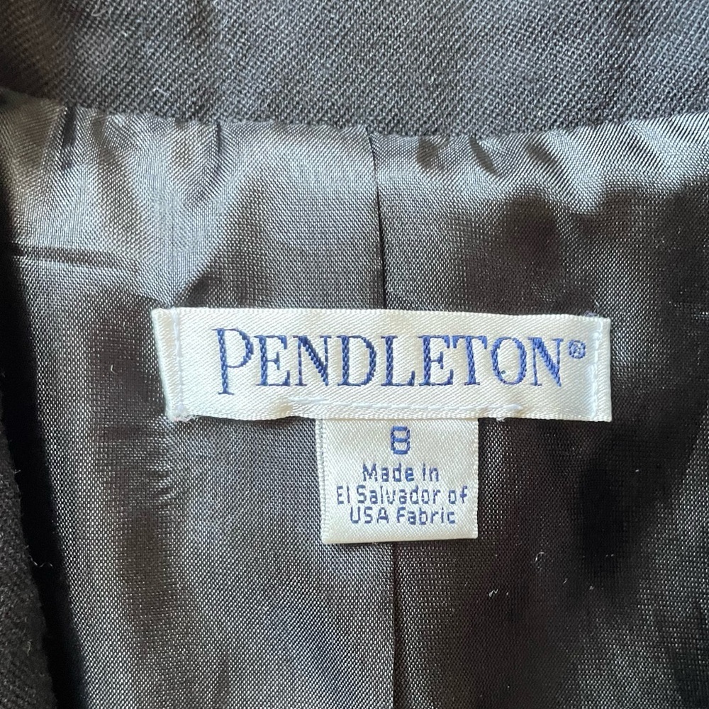 Pendleton Classic Black Wool Blazer Neutral Minim… - image 6
